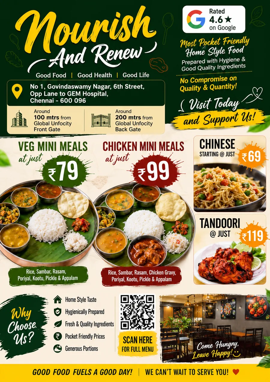Nourish and Renew promotional meal offer
